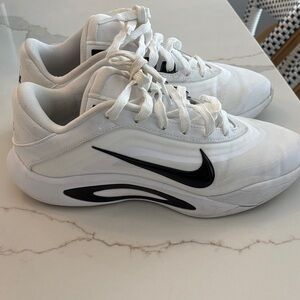 Nike basketball  White and Black Athletic Shoes
